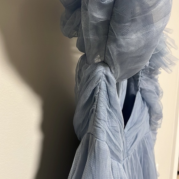 Zimmermann Ruched Tulle Dress Blue - Picture 11 of 11